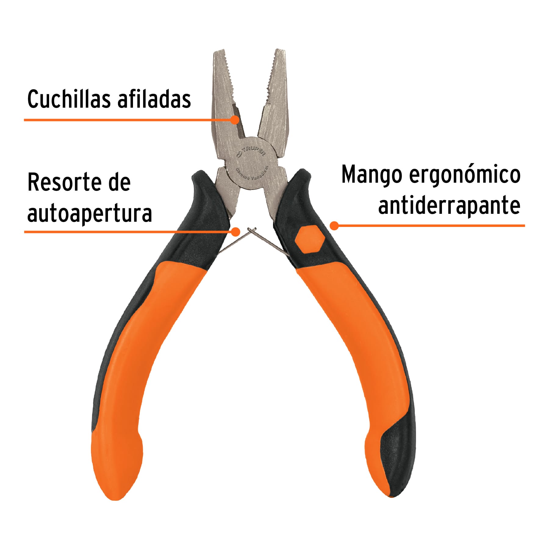 Mini pinza para electricista 5" Truper - Imagen 3