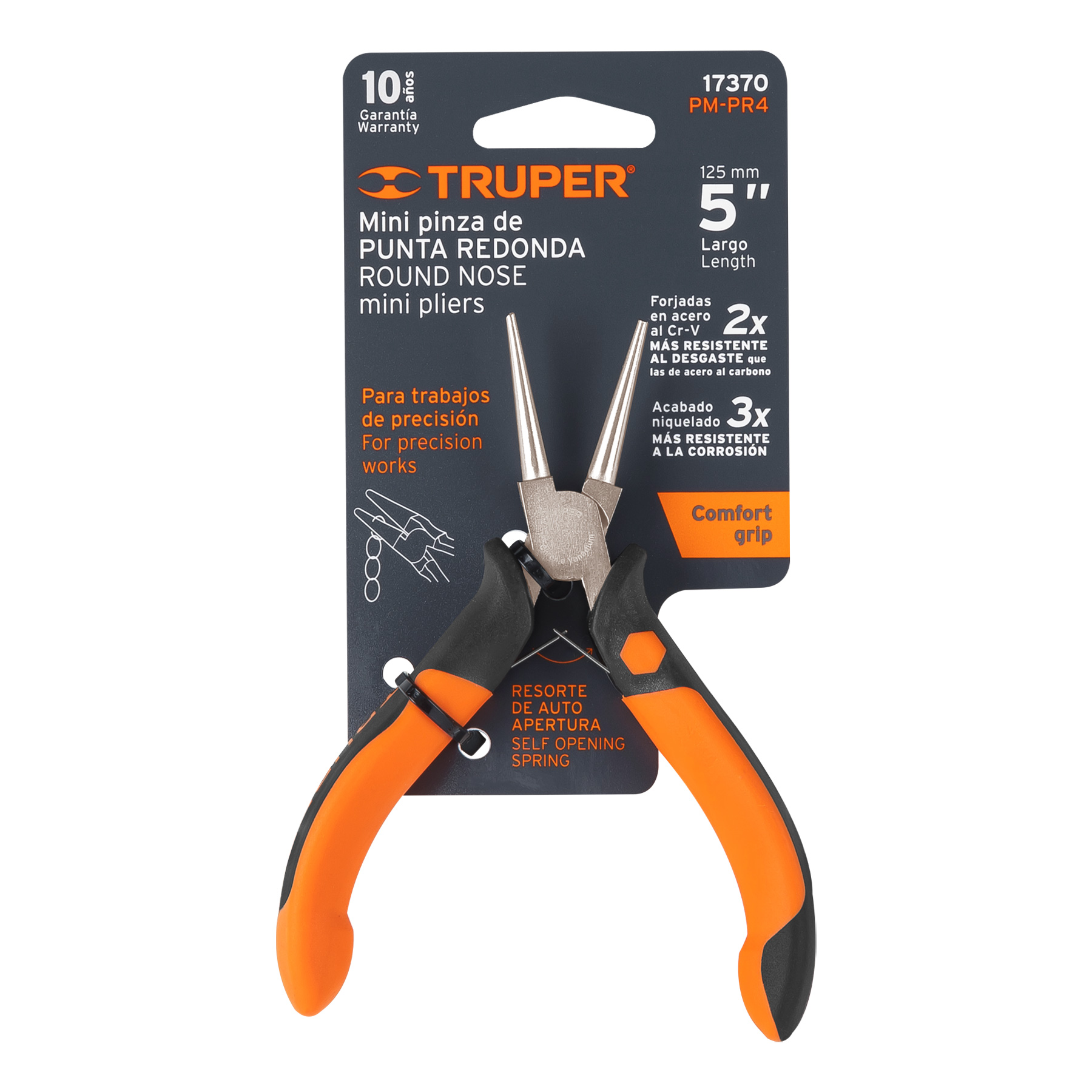 Mini pinza de punta redonda 5" Truper - Imagen 2