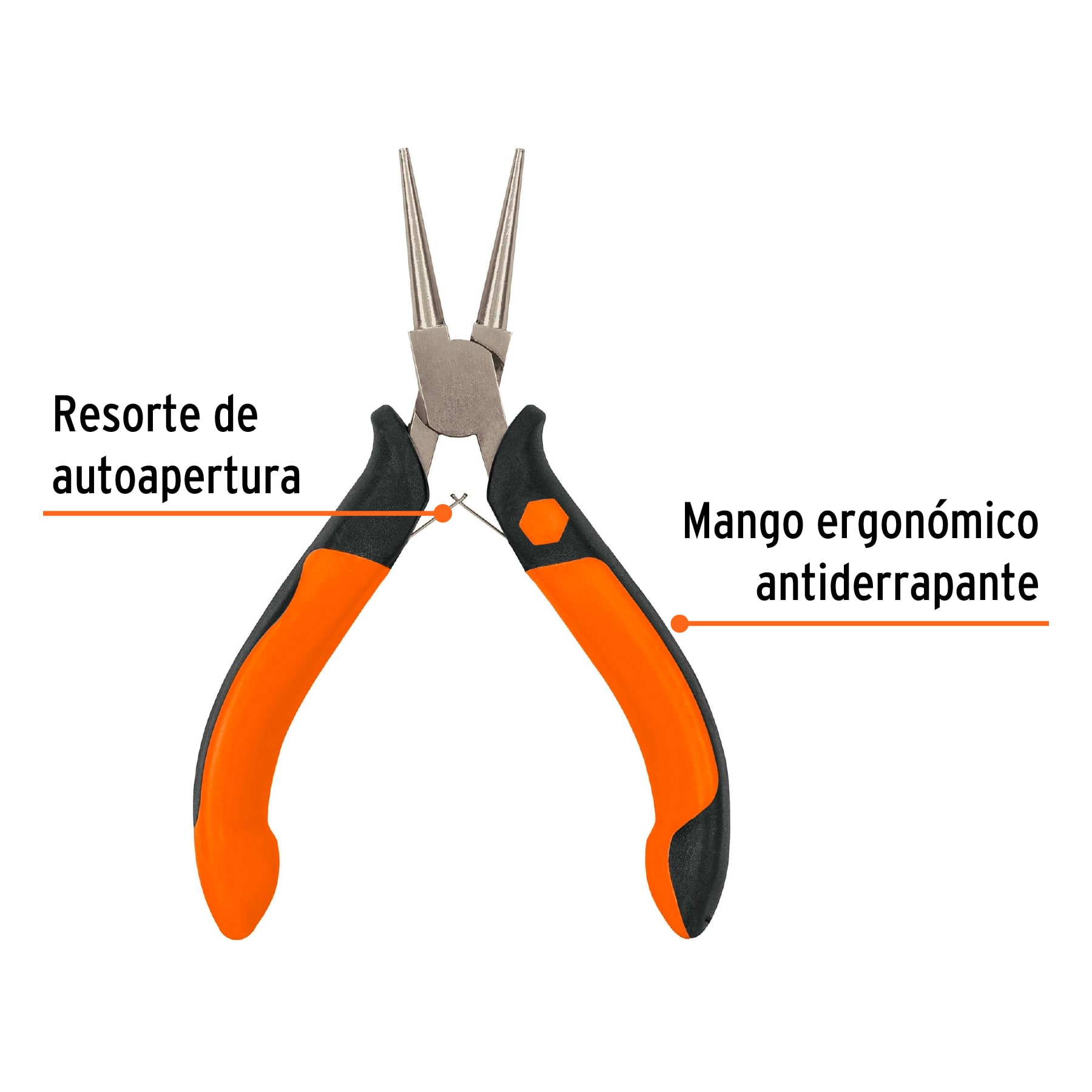 Mini pinza de punta redonda 5" Truper - Imagen 3
