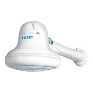 Regadera eléctrica 4 temperaturas 6-1/2" Blanca Foset