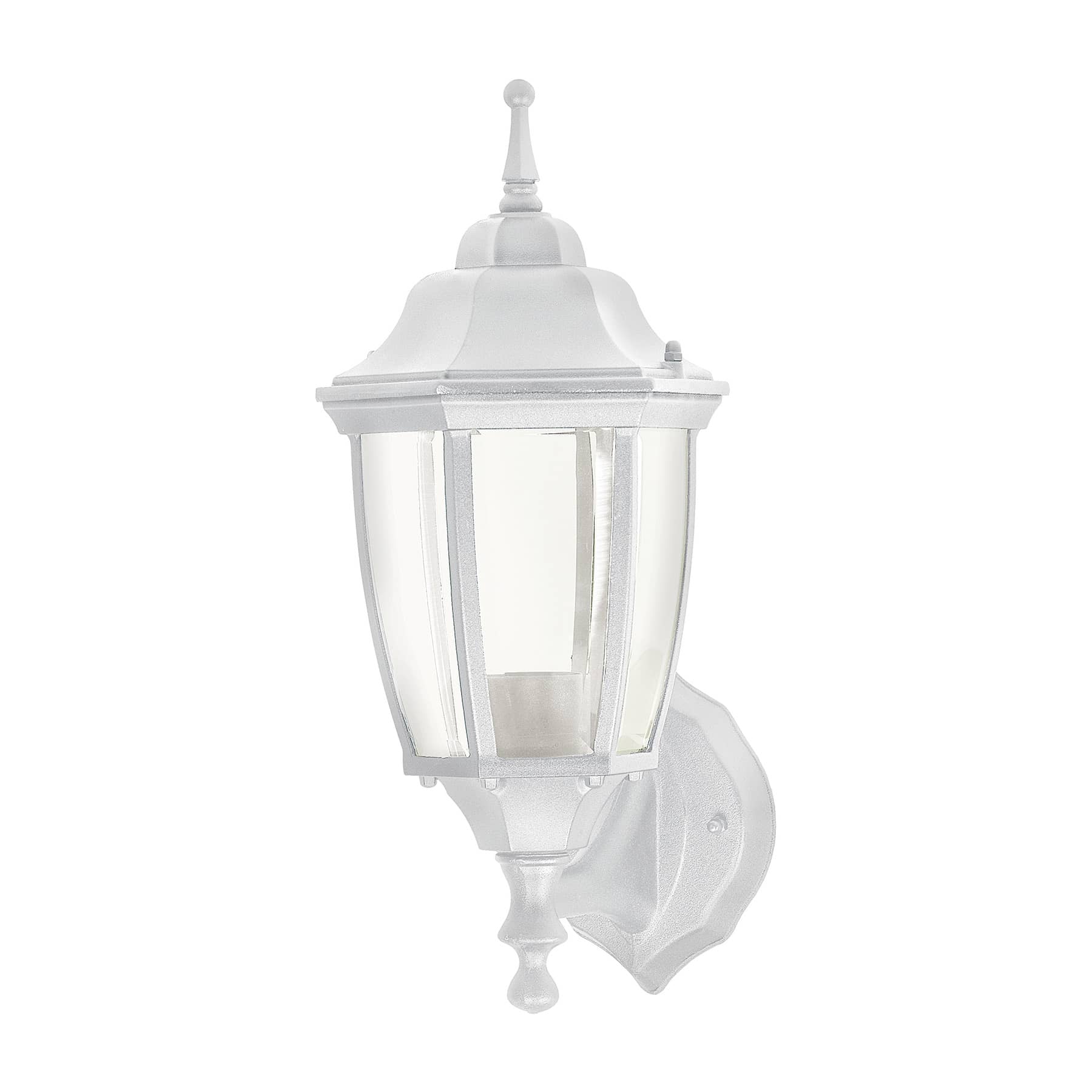 Arbotante tipo farol soportado blanco