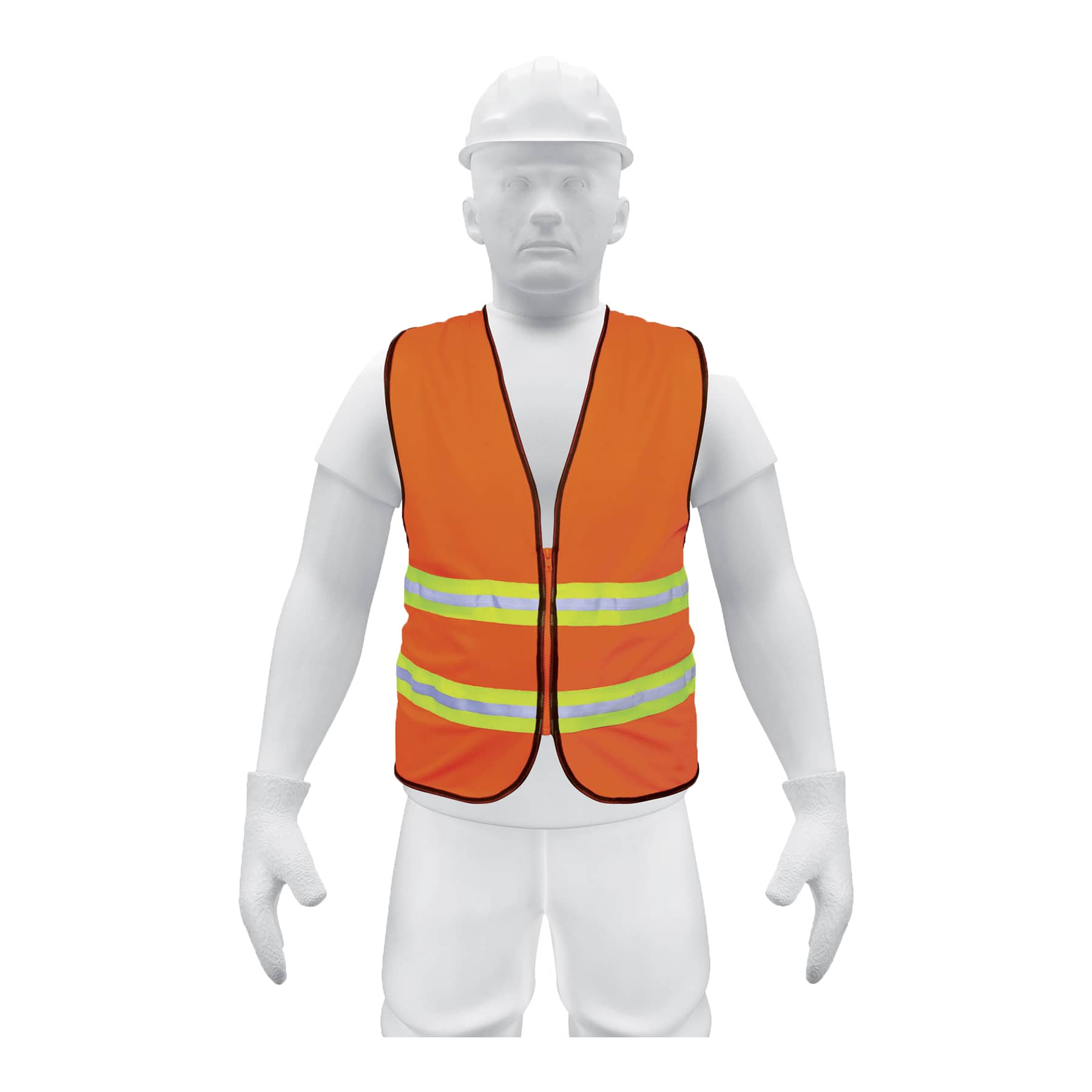 Chaleco de seguridad naranja alta visibilidad
