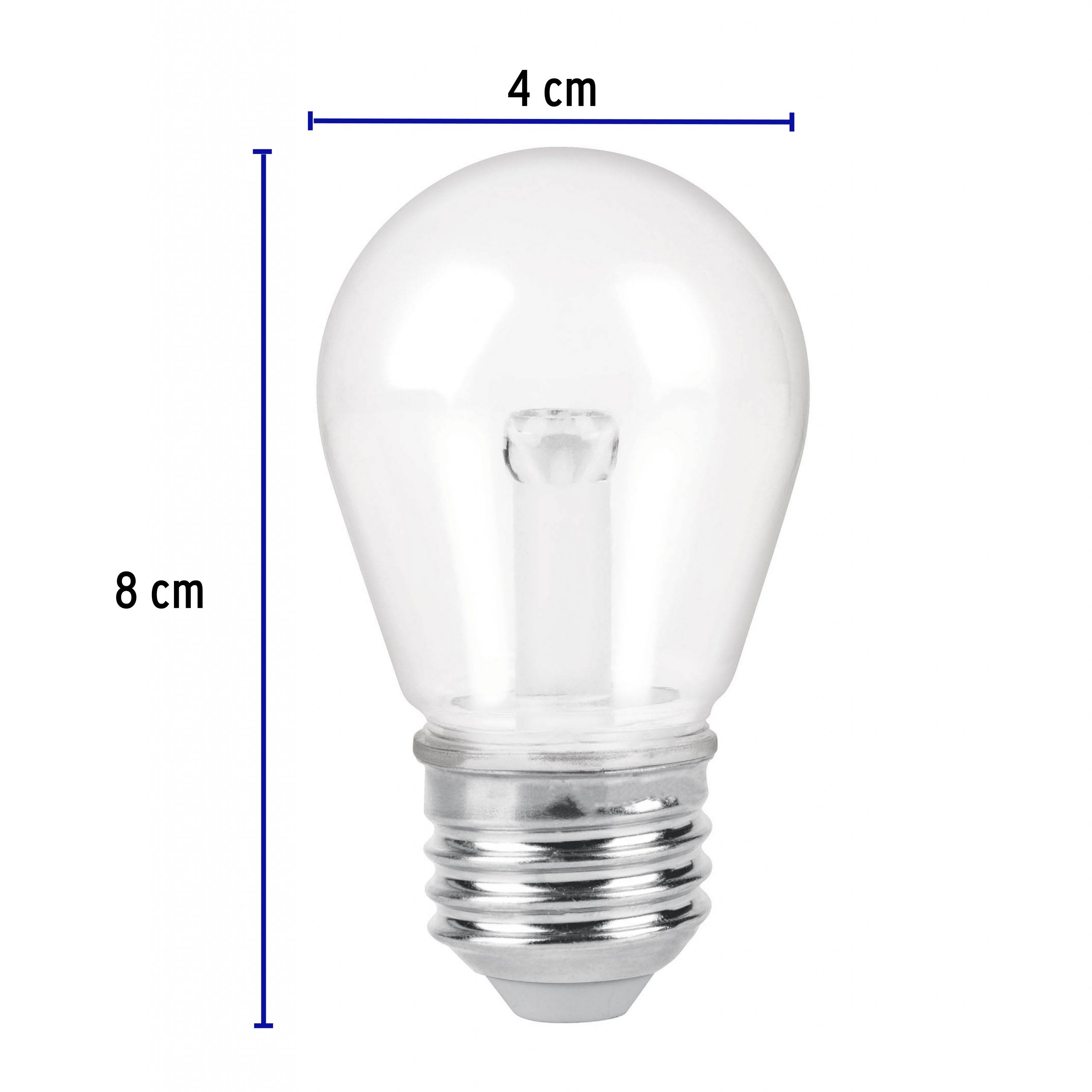 Lámpara LED S14 sin filamento 1 W luz cálida - Imagen 4