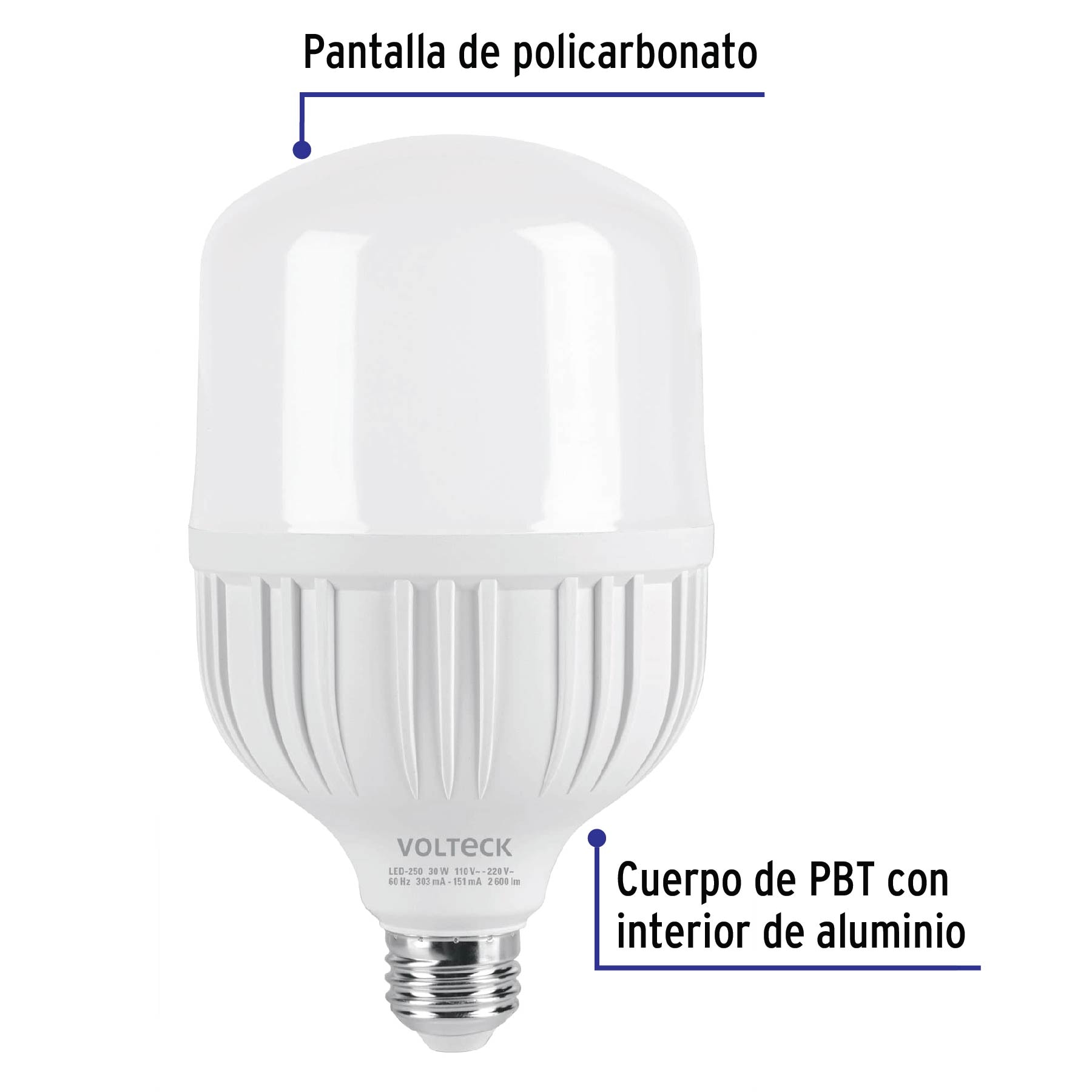 Lámpara de LED alta potencia 30 W luz de día - Imagen 3
