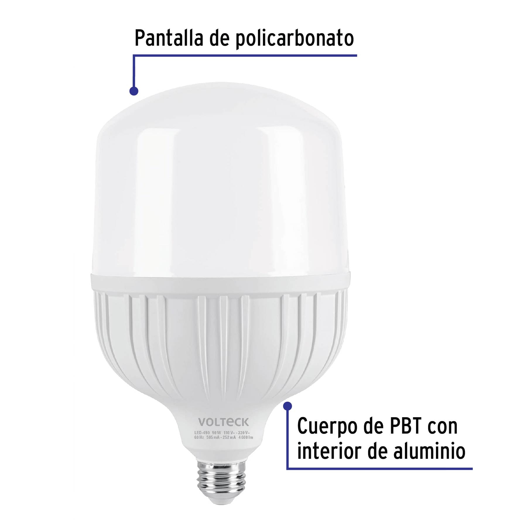 Lámpara de LED alta potencia 50 W luz de día - Imagen 3