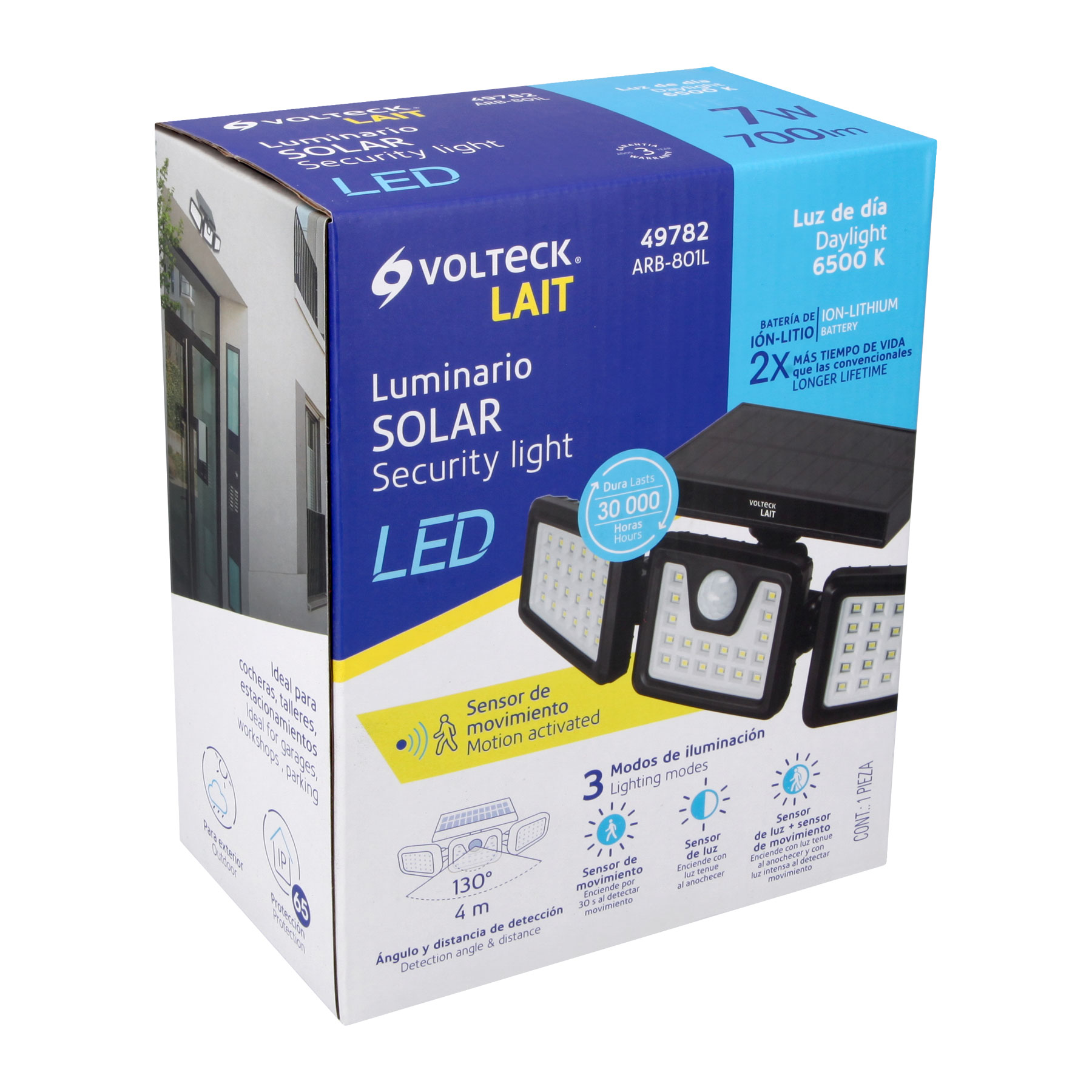 Luminario Solar LED 7W con sensor de movimiento - Imagen 2