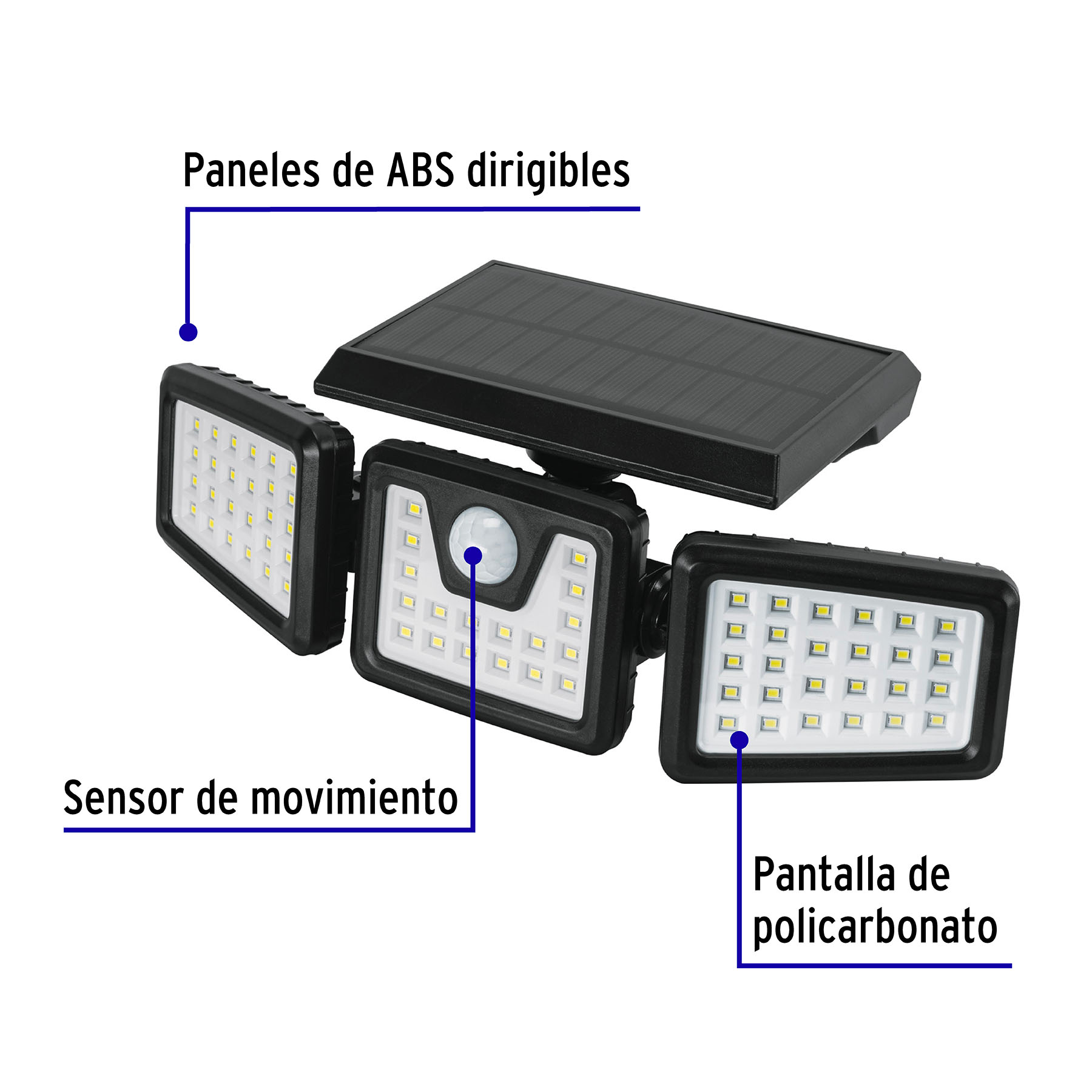 Luminario Solar LED 7W con sensor de movimiento - Imagen 4
