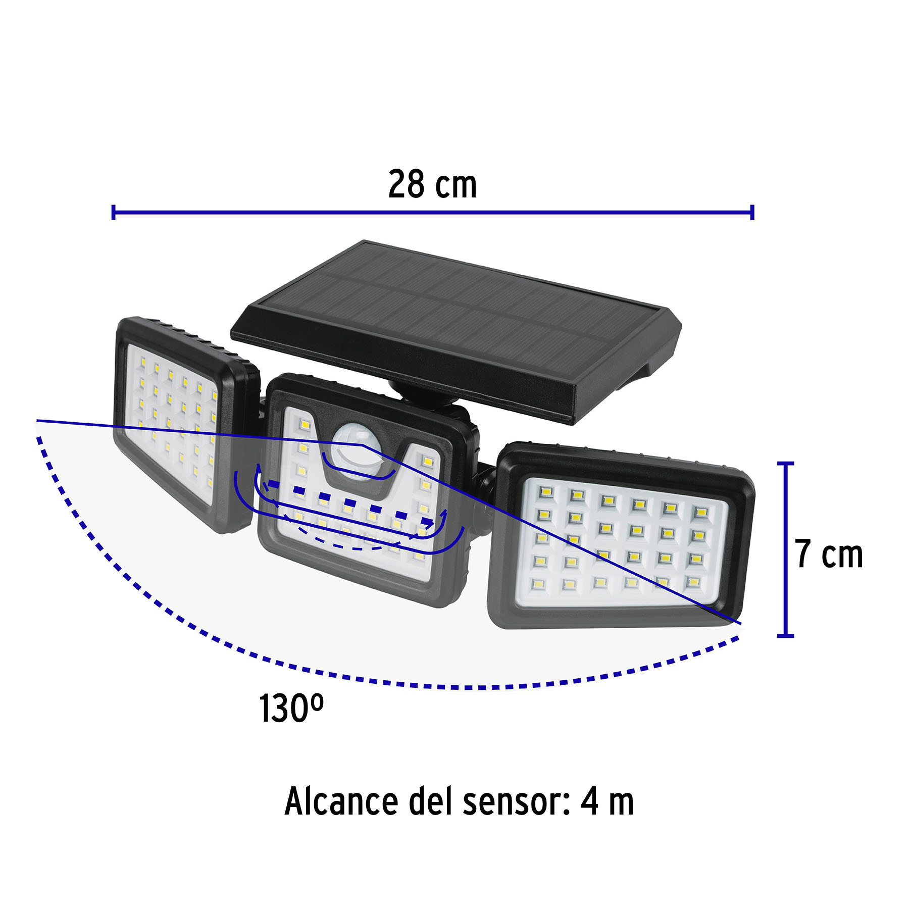 Luminario Solar LED 7W con sensor de movimiento - Imagen 5