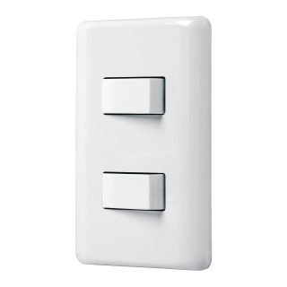 Placa armada 1 interruptor sencillo + 1 de 3 vías