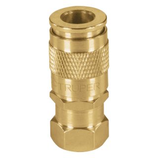 Cople rápido hembra de latón cuerda 1/4 NPT Truper