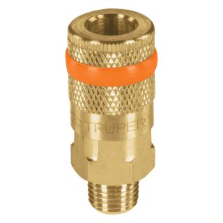 Cople de latón cuerda 1/4 NPT macho