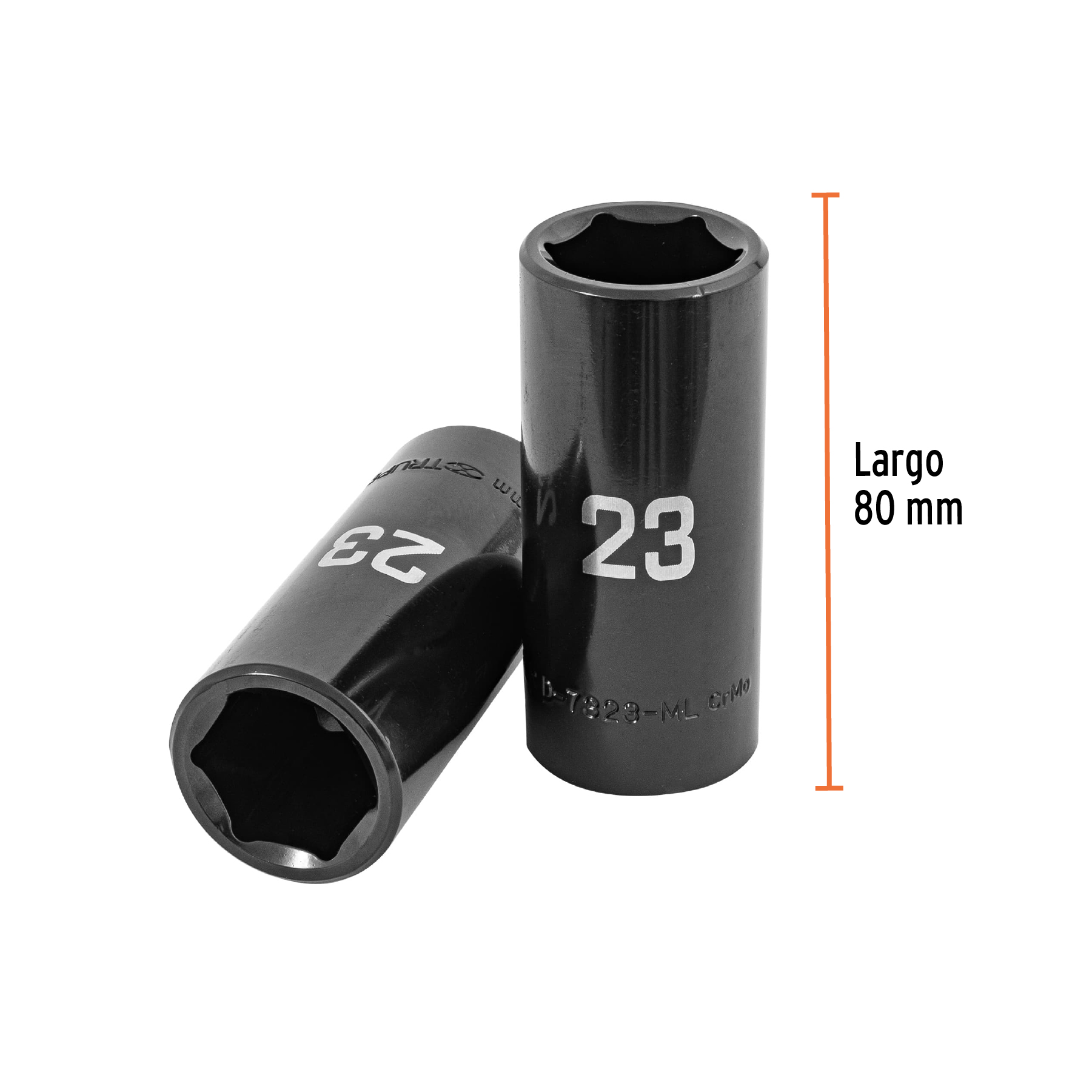 Copa larga de impacto 23 mm 6 puntas, raíz 1/2" - Imagen 4