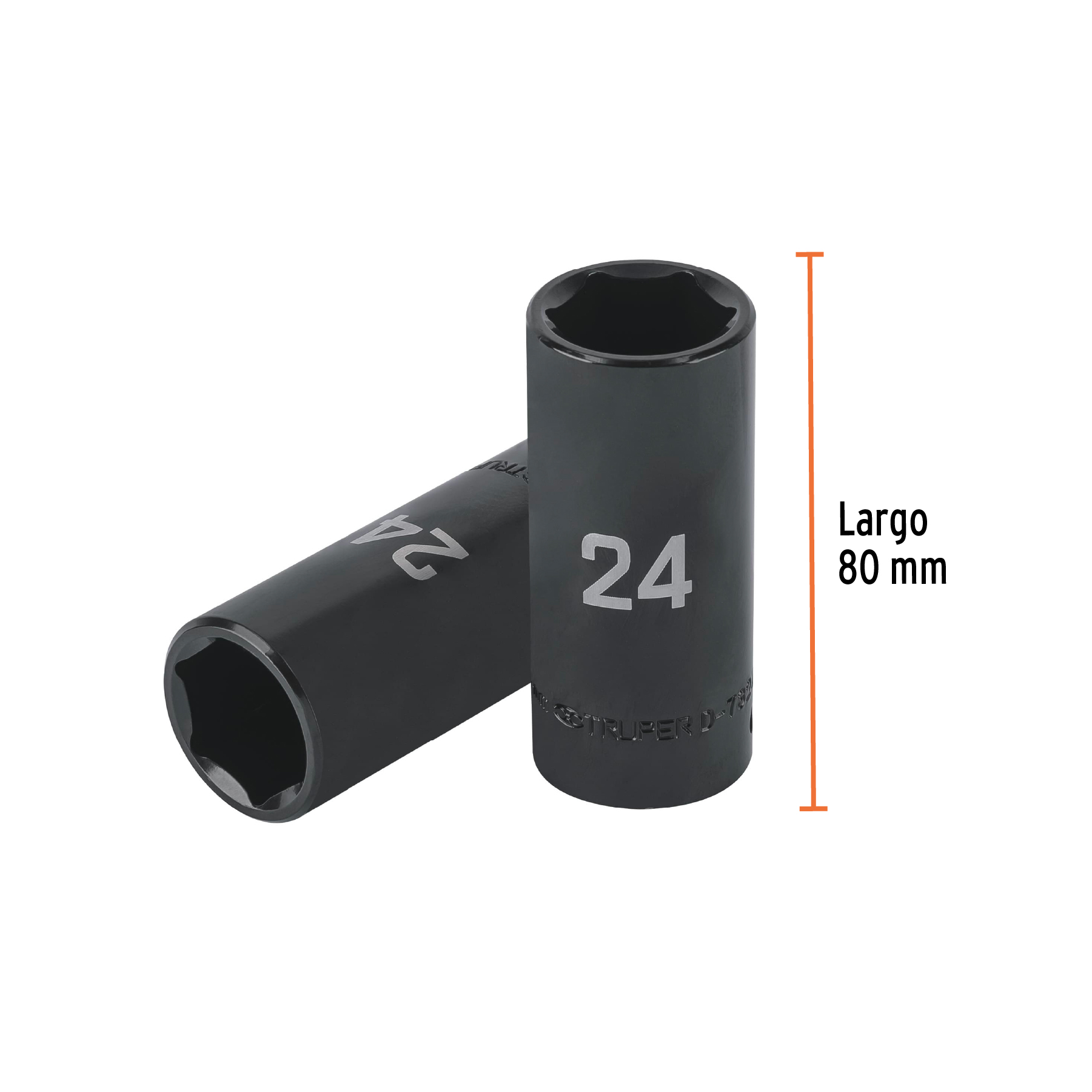 Copa larga de impacto 24 mm 6 puntas, raíz 1/2" - Imagen 4