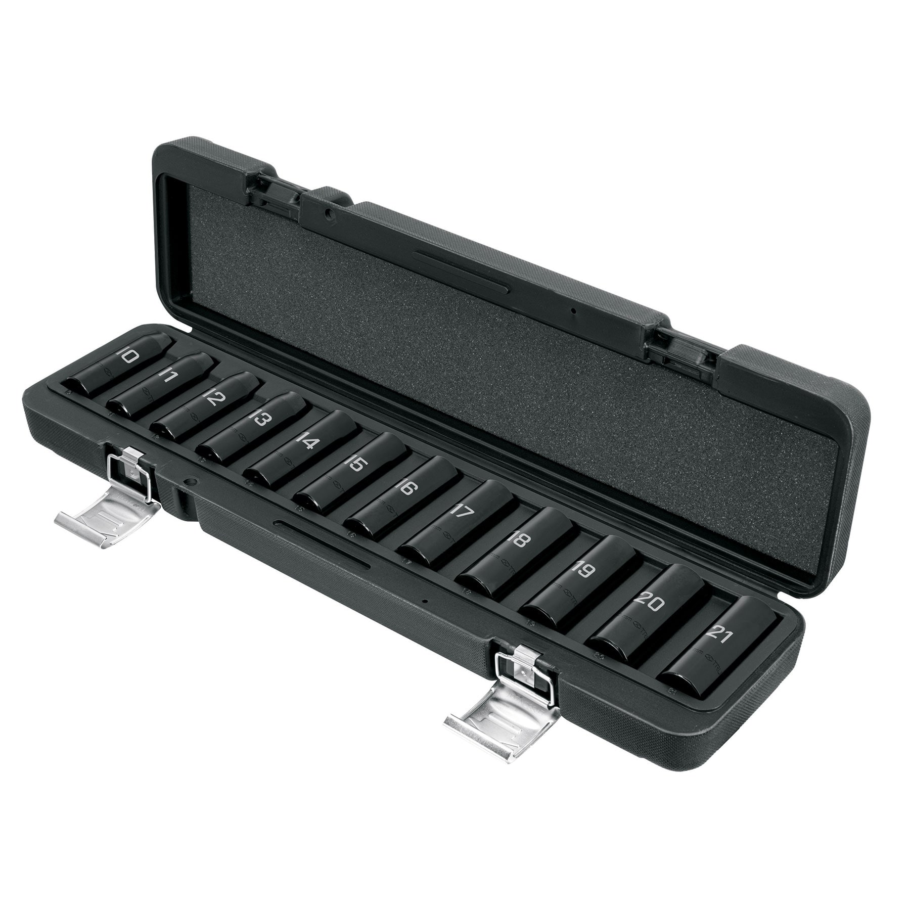 Juego de 12 copas largas de impacto raíz 1/2" 6 puntas mm