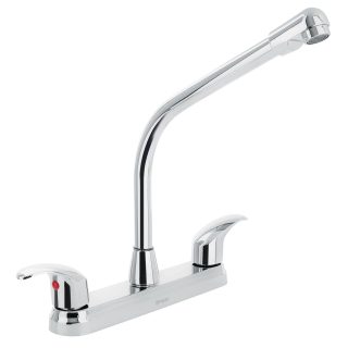 Mezcladora inox 8" p/fregadero cuello cobra palanca