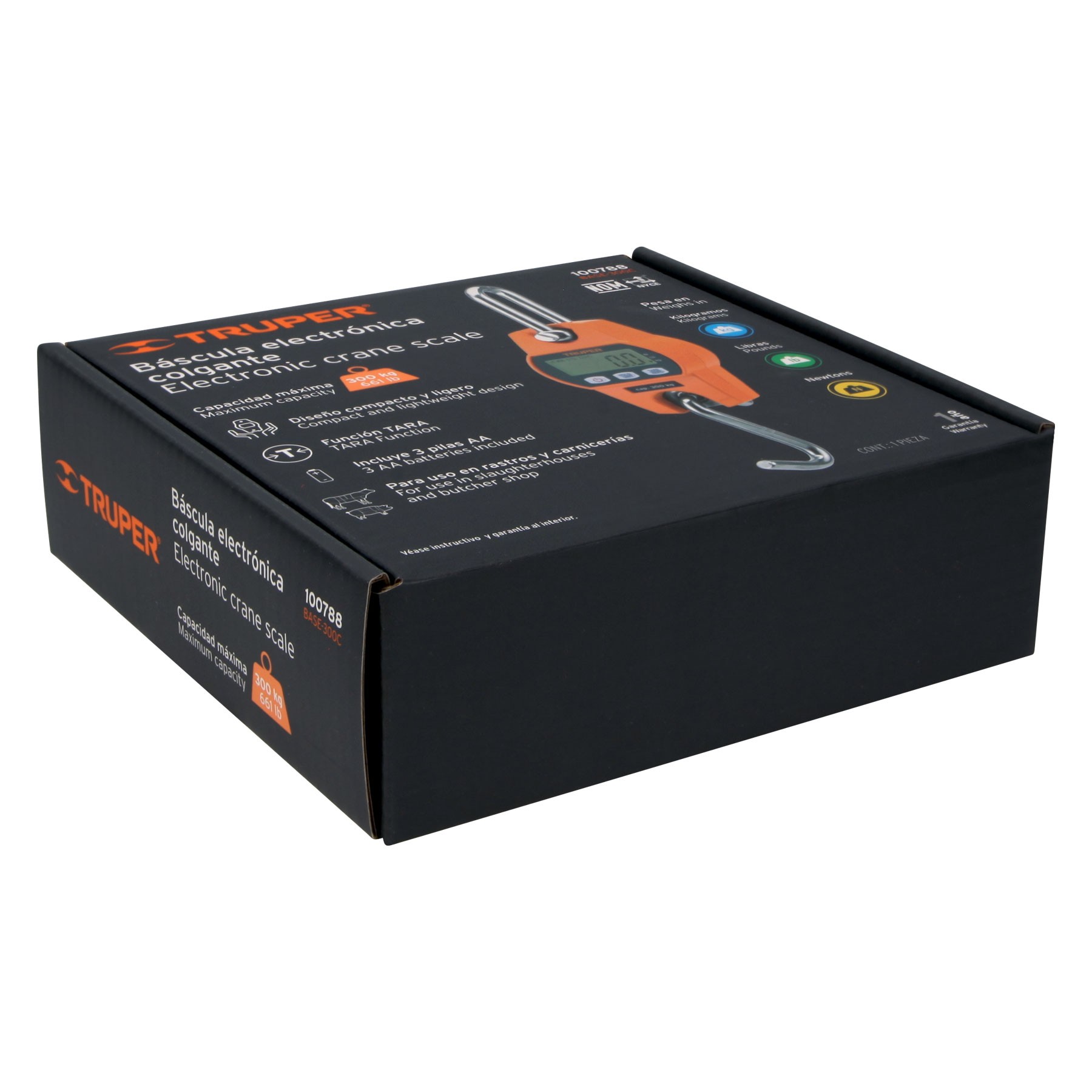 Báscula capacidad 300 kg electrónica colgante Truper - Imagen 2