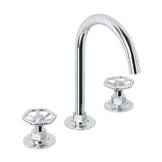 Mezcladora p/lavabo taladros separados redondos cromo