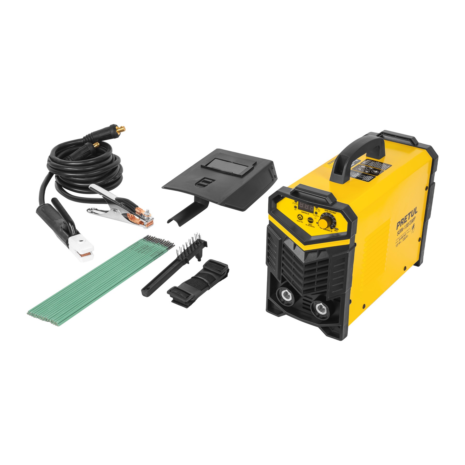 Soldadora inversora bi-voltaje 200 A 127 V/220 V Pretul - Imagen 2