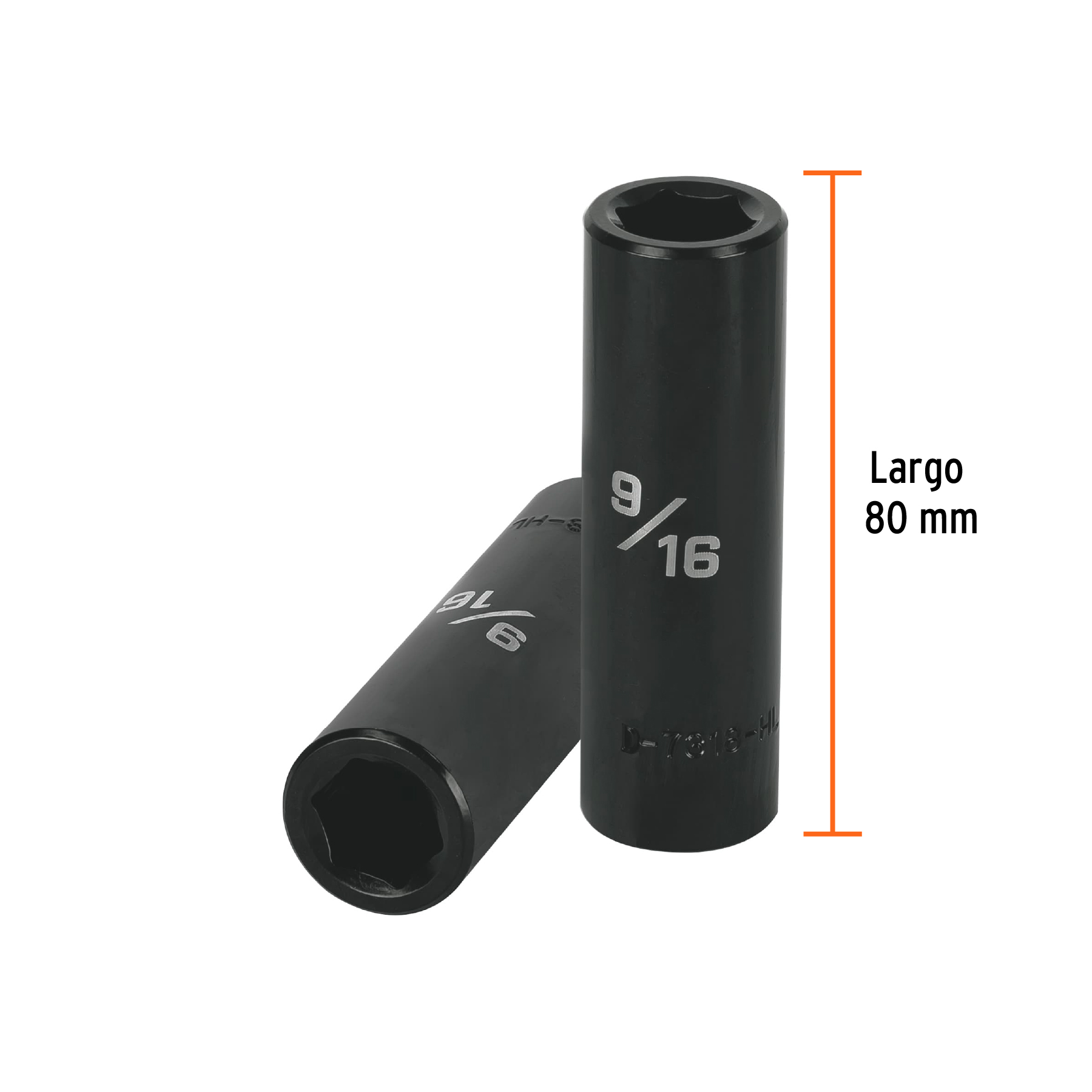 Copa larga impacto de 9/16" 6 puntas raíz 1/2" - Imagen 4