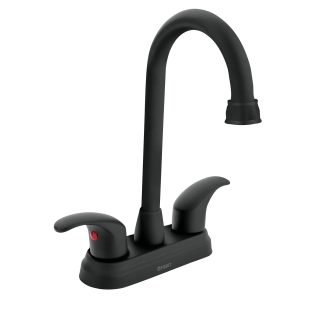 Mezcladora negro mate 4" p/lavabo tipo bar palanca