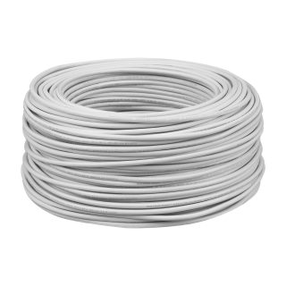 Rollo de 100 metros de cable THW CCA 10 AWG blanco