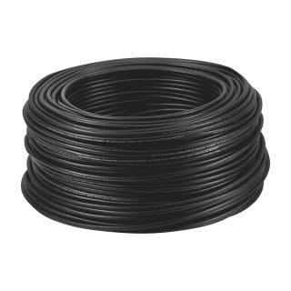 Rollo de 100 metros de cable THW CCA 10 AWG negro
