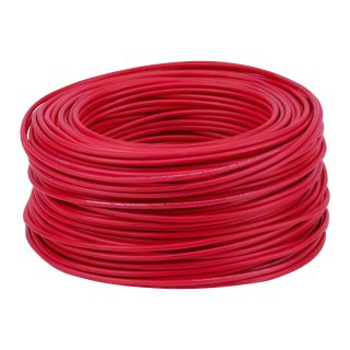 Rollo de 100 metros de cable THW CCA 10 AWG rojo
