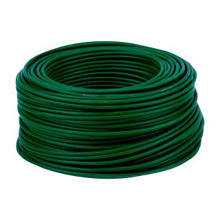Rollo de 100 metros de cable THW CCA 10 AWG verde