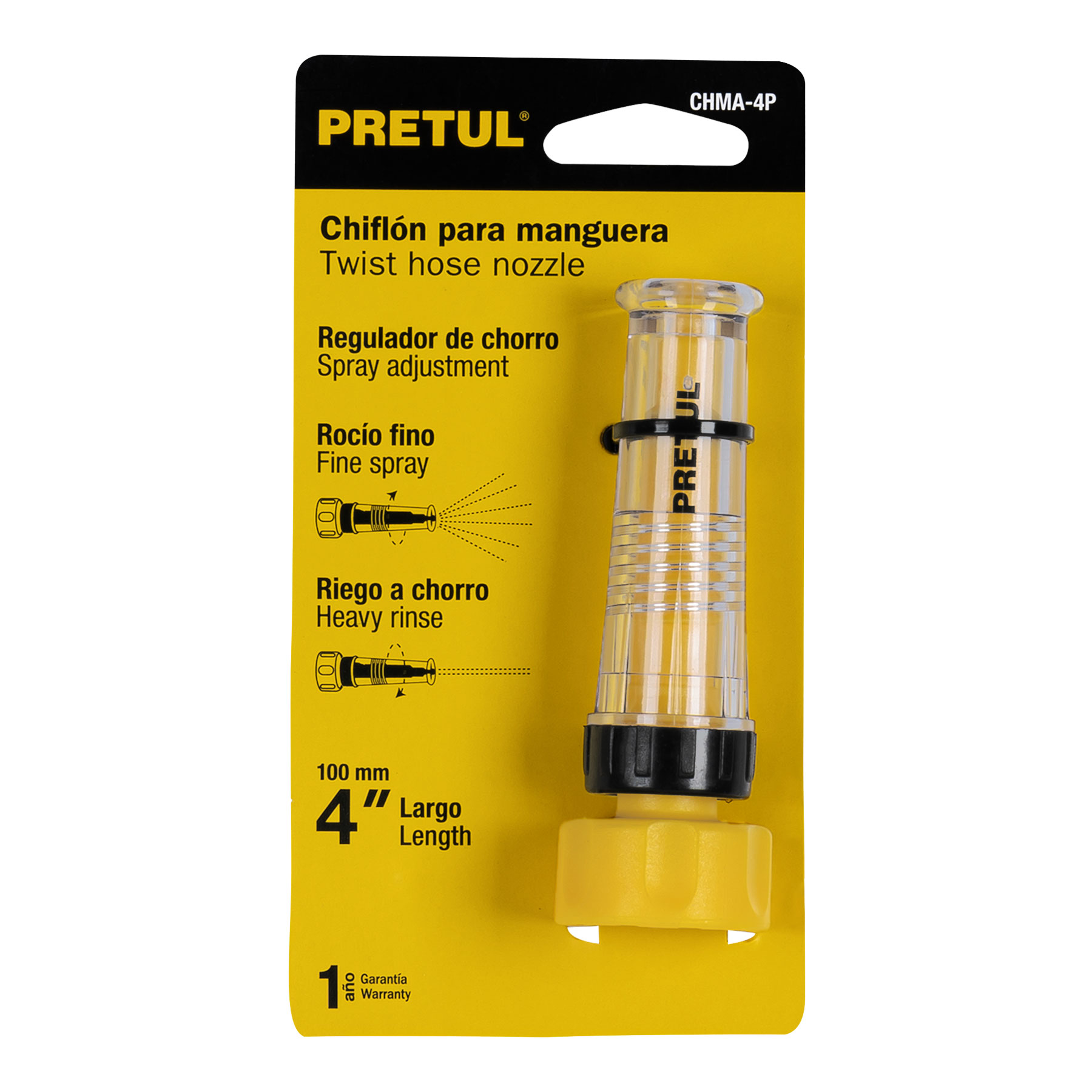 Chiflón 4" de plástico para manguera Pretul - Imagen 2