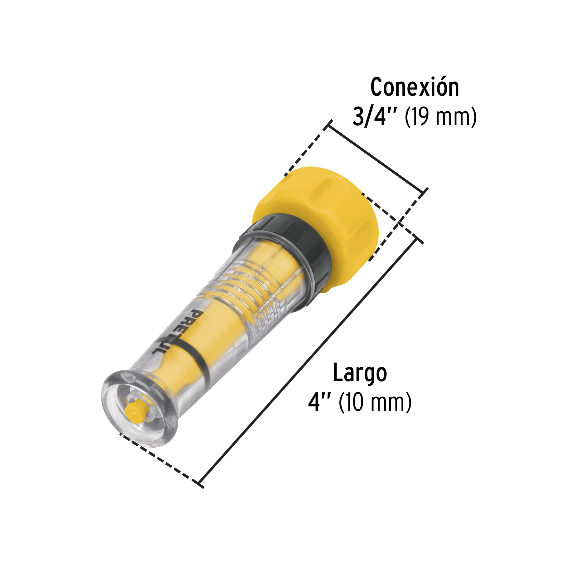 Chiflón 4" de plástico para manguera Pretul - Imagen 4