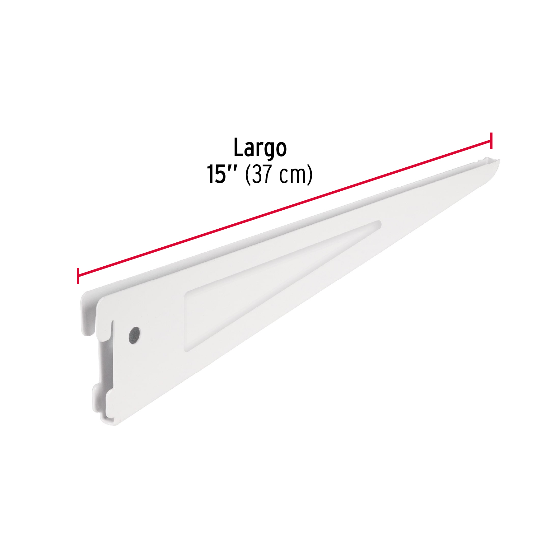 Ménsula plana para cremallera doble, 37cm
