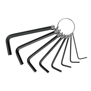 Juego de 8 llaves allen mm punta hex tipo llavero Pretul