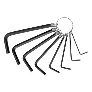 Juego de 8 llaves allen std punta hex tipo llavero Pretul