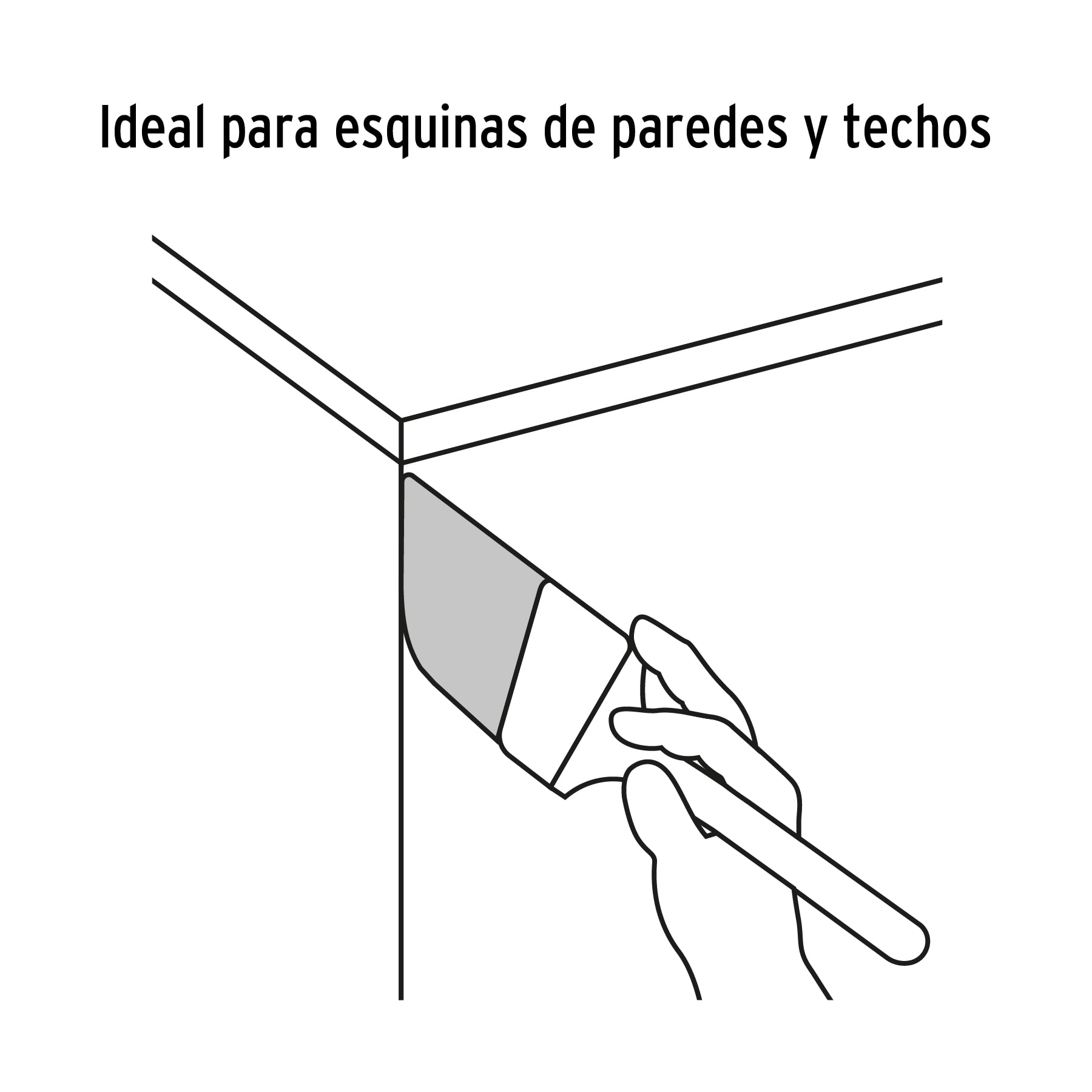 Brocha cerdas sintéticas 2" corte angular mango de madera - Imagen 2