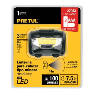 Linterna de minero 3 LEDs 65 lm de 3 pilas AAA Pretul