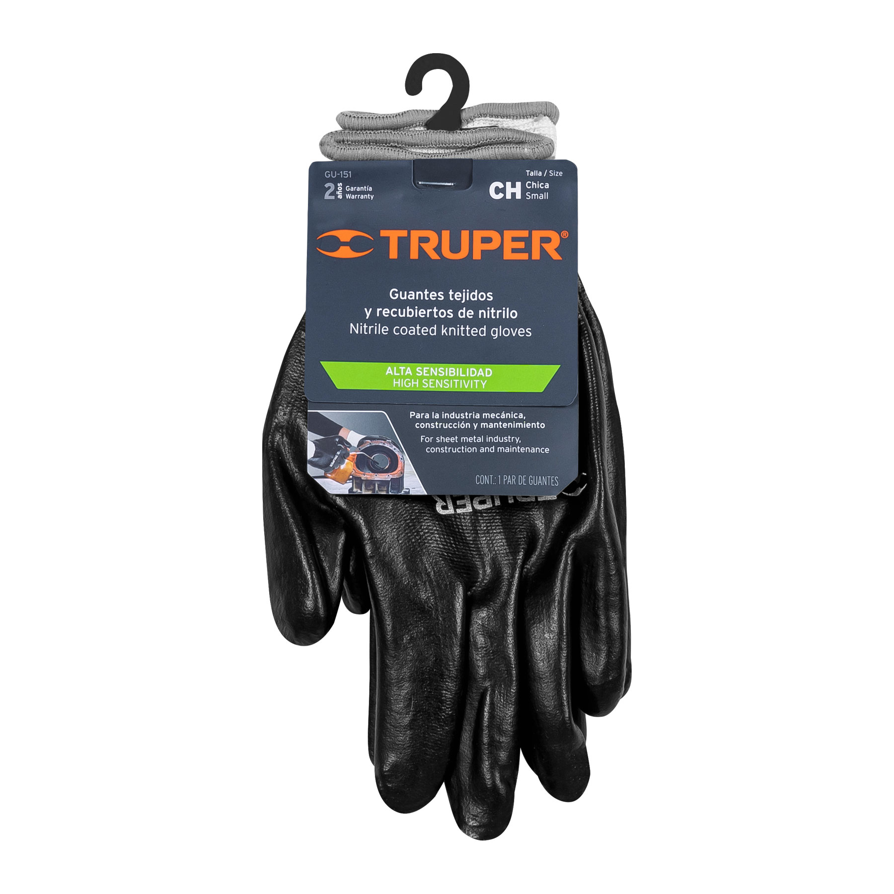 Guantes de poliéster con recubrimiento de nitrilo CH Truper - Imagen 2