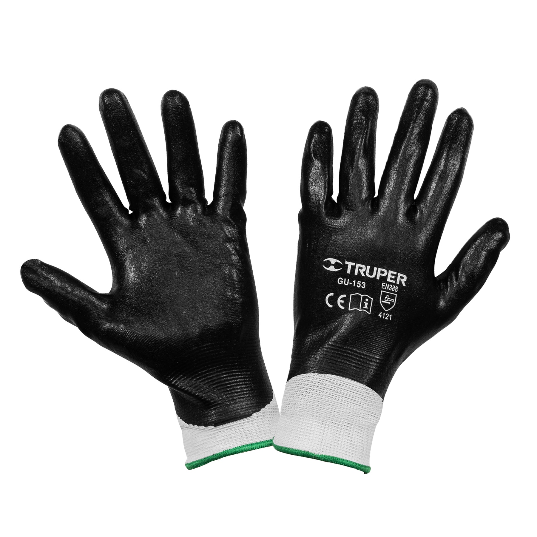 Guantes de poliéster con recubrimiento de nitrilo G Truper