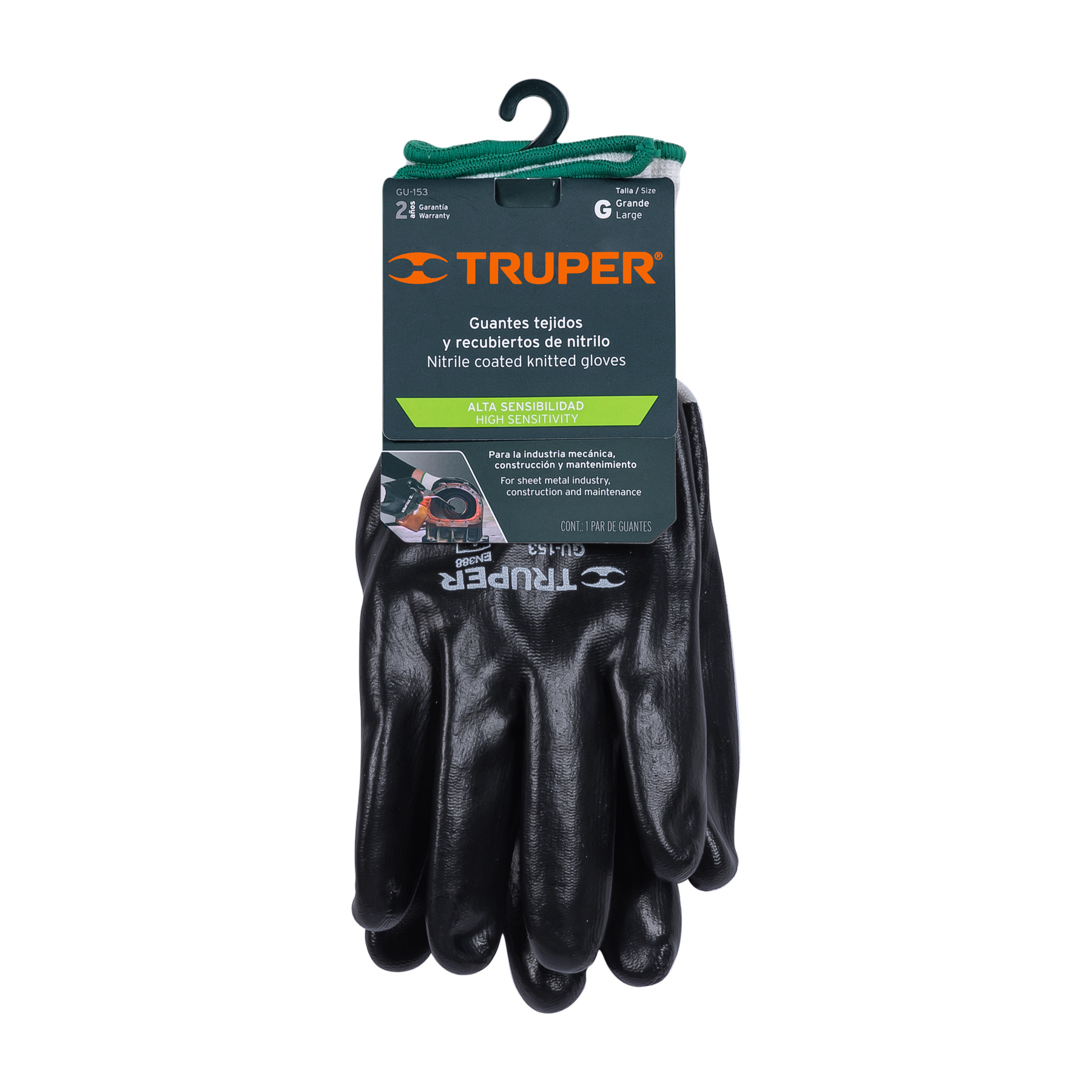 Guantes de poliéster con recubrimiento de nitrilo G Truper - Imagen 2