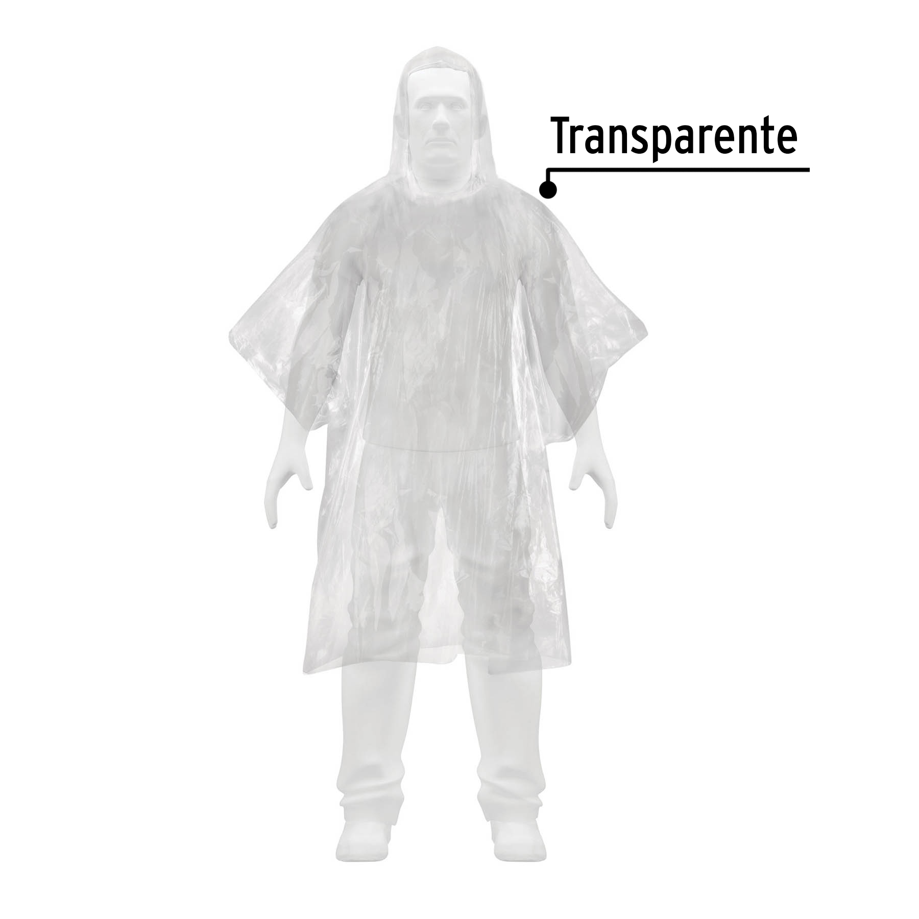 Poncho o capamanga desechable de polietileno Pretul - Imagen 2
