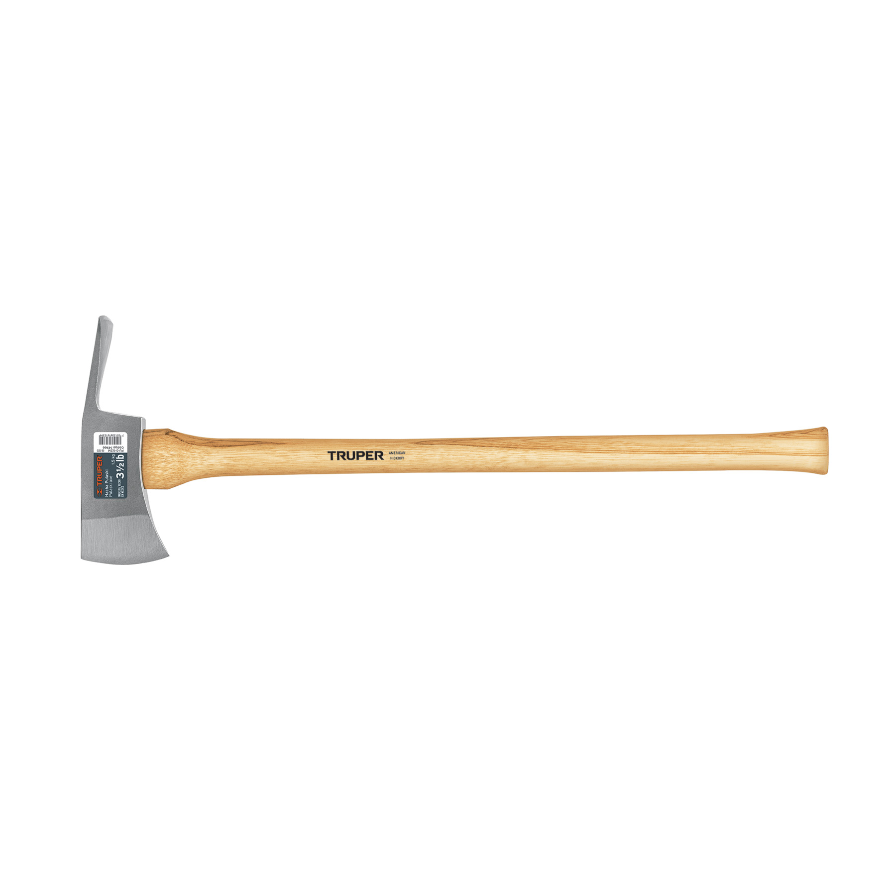 Hacha Pulaski 3-1/2 lb mango de hickory 35" Truper