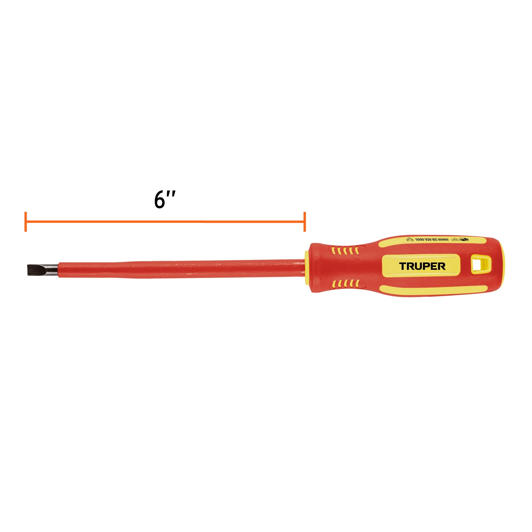 Desarmador dieléctrico plano 1/4" x 6" Truper - Imagen 4