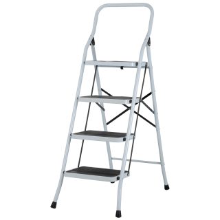 Escalera tubular plegable 4 peldaños Pretul