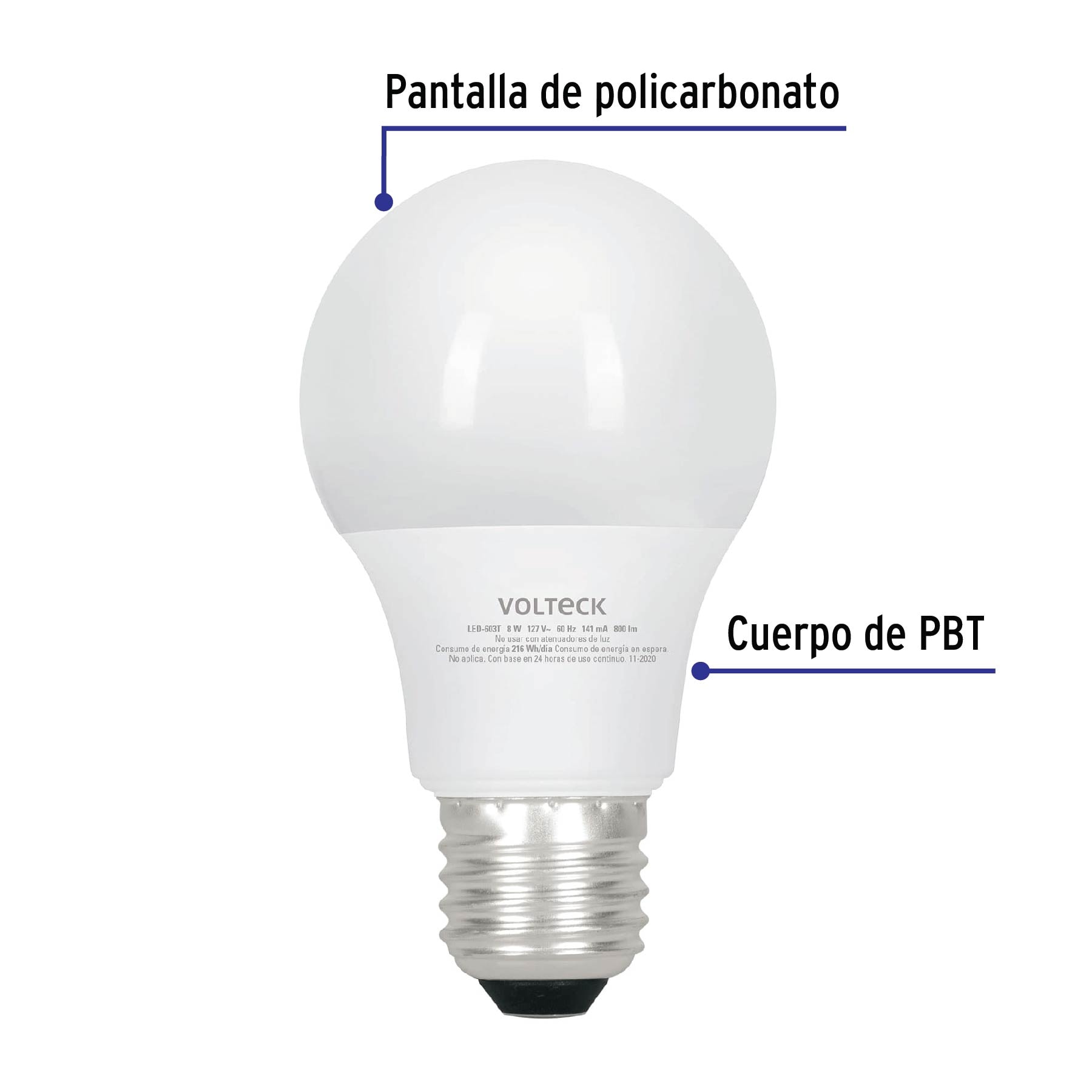 Lámpara LED tipo bulbo con 3 tonos de luz - Imagen 4