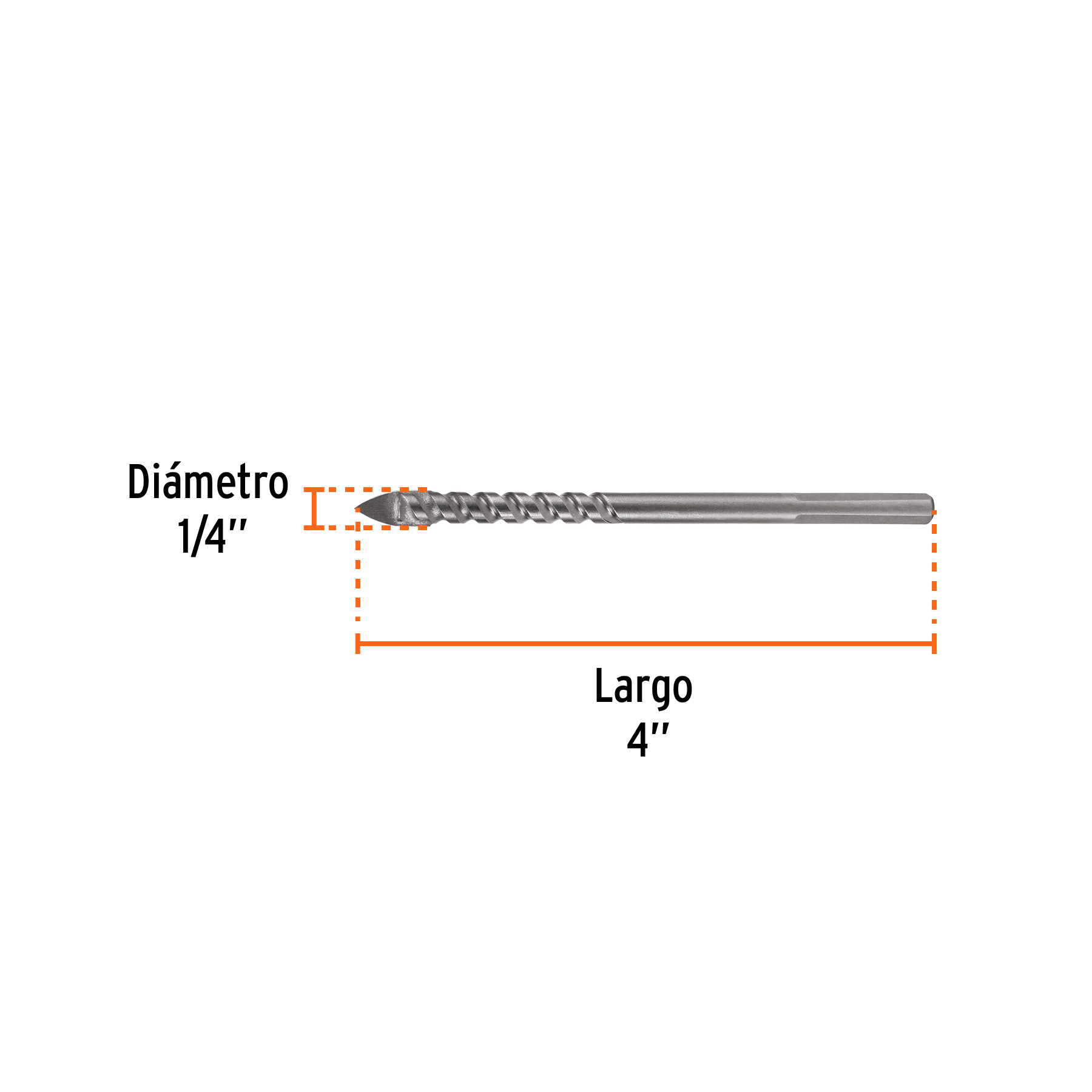 Broca para vidrio y azulejo 1/4" Truper Expert - Imagen 2