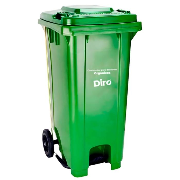 Diro Contenedor Verde para Basura con Pedal 240 Lts DIRO | Hesorsa Guatemala
