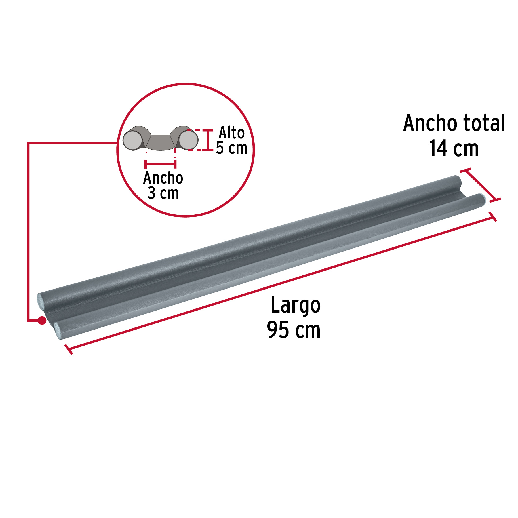 Guardapolvo con funda 95 cm gris Hermex - Imagen 5