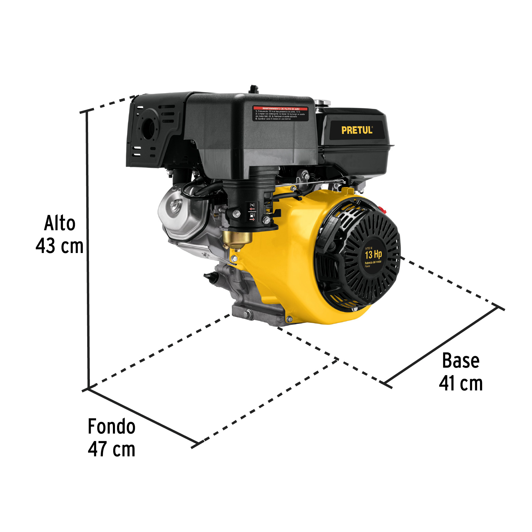 Motor a gasolina 13 HP Pretul - Imagen 5