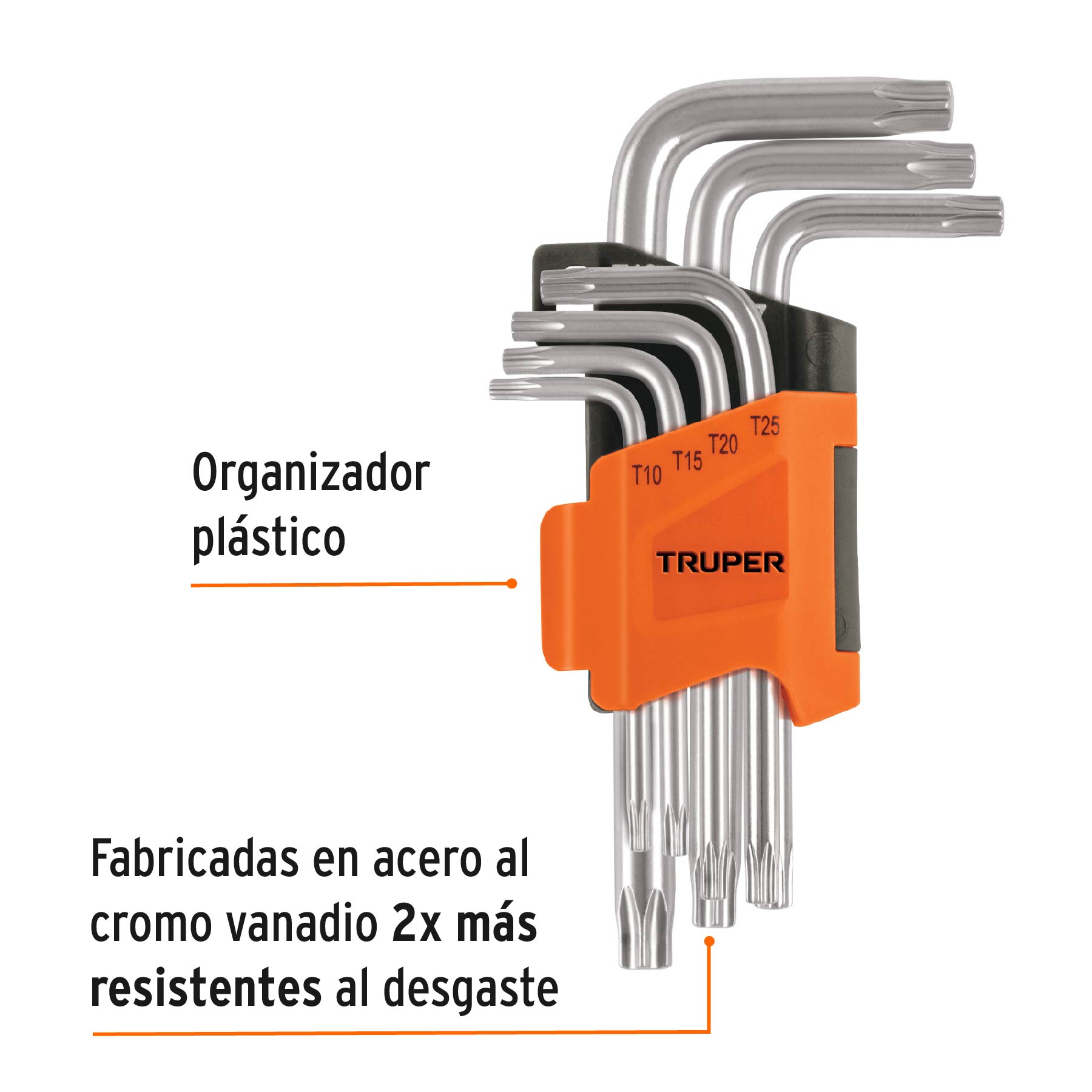 Juego de 7 llaves torx con organizador - Imagen 4