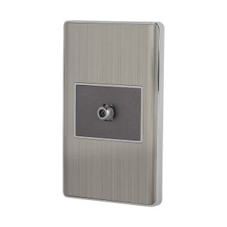 Placa armada acero 1 toma de TV Lisboa