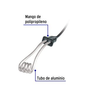 Calentador de inmersión p/agua 10 L 500 W Volteck